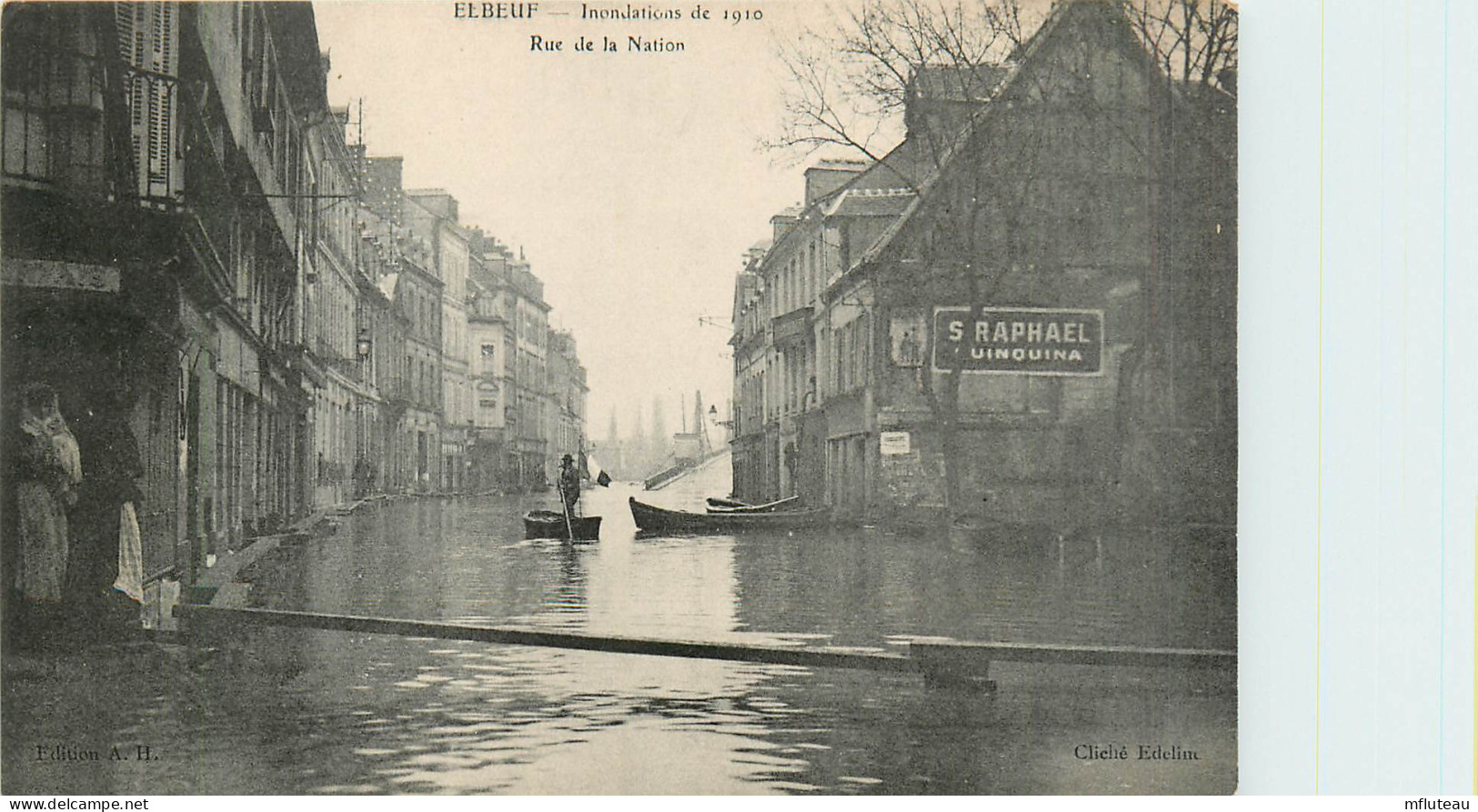 76* ELBEUF  Crue 1910  Rue De La Nation            RL27,1314 - Elbeuf