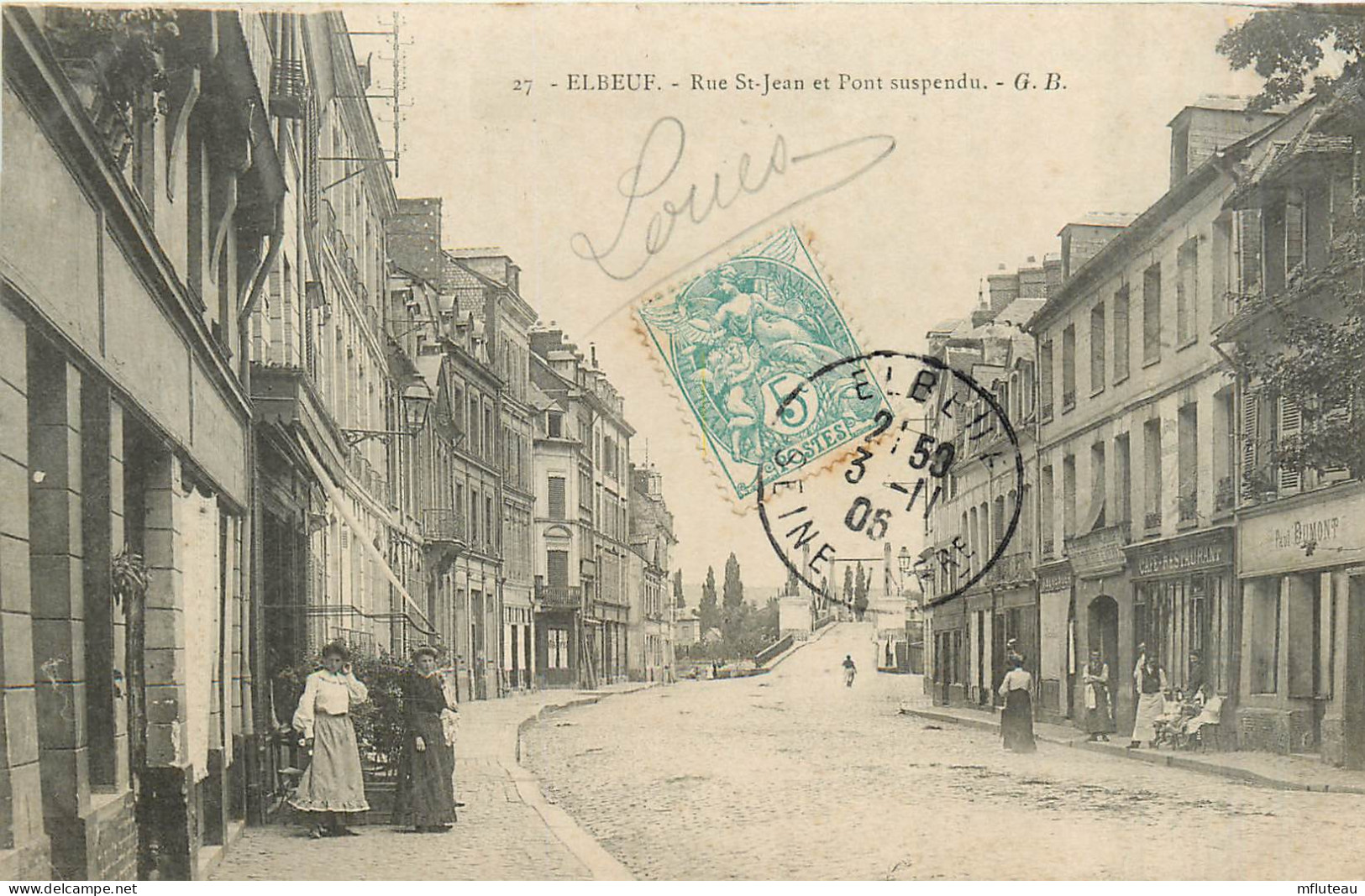 76* ELBEUF    Rue St Jean  Pont Suspendu         RL27,1296 - Elbeuf