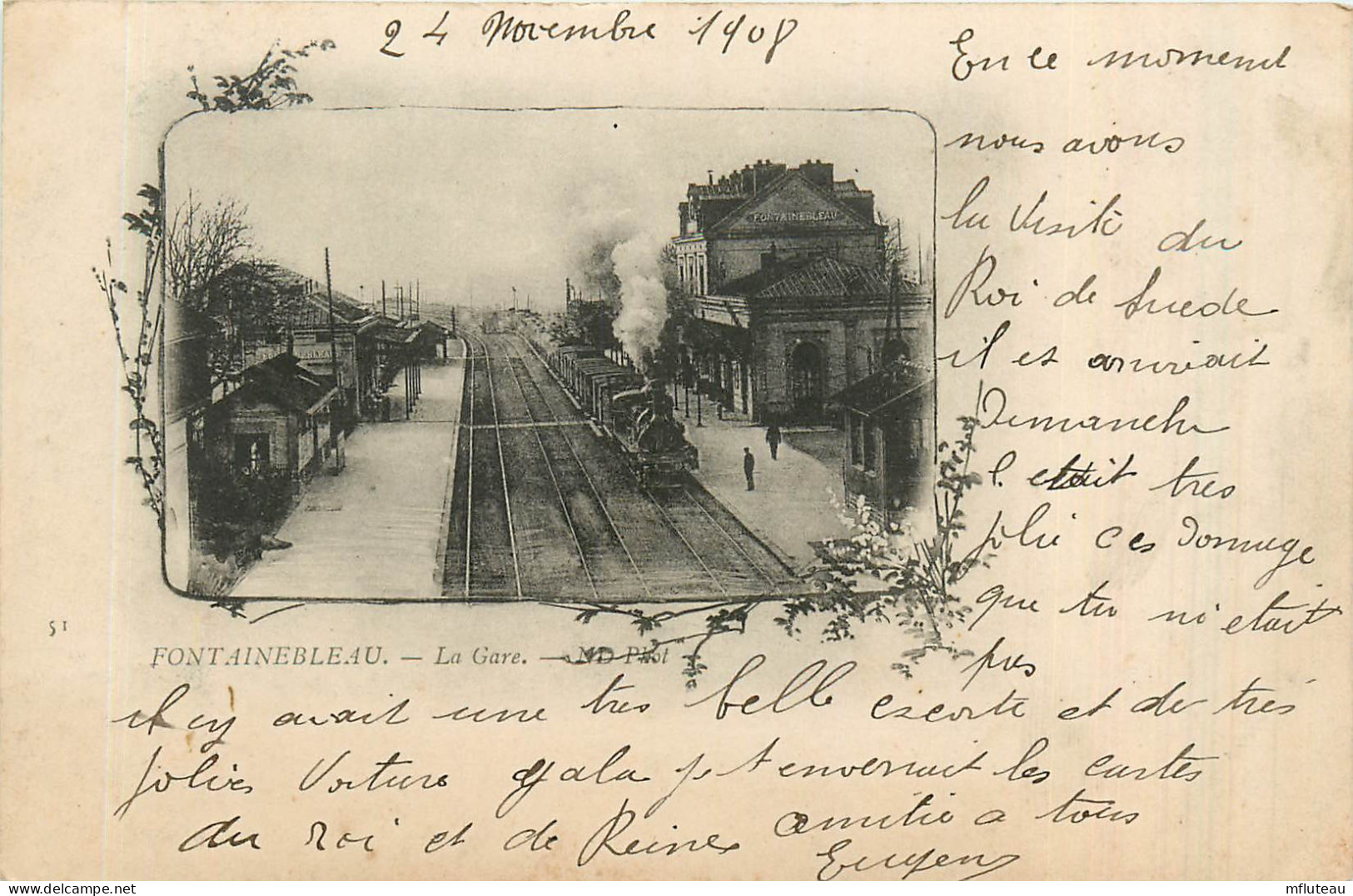 77* FONTAINEBLEAU    La Gare   RL27,1859 - Fontainebleau