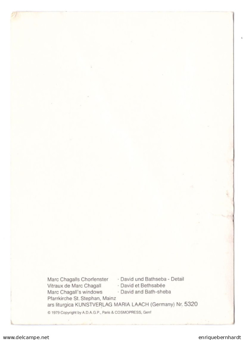 DAVID UND BATHSEBA - DETAIL // MARC CHAGALLS CHORFENSTER // PFARRKIRCHE ST. STEPHAN - MAINZ // 1979 - Sonstige & Ohne Zuordnung