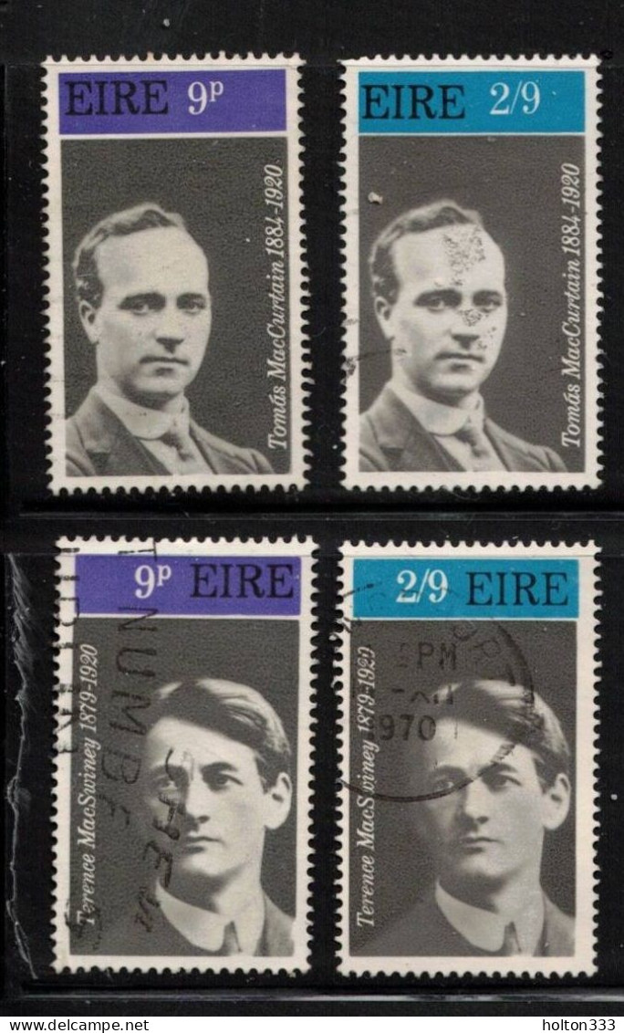 IRELAND Scott # 284-7 Used - Tomas MacCurtain & Terence MacSwiney A - Used Stamps