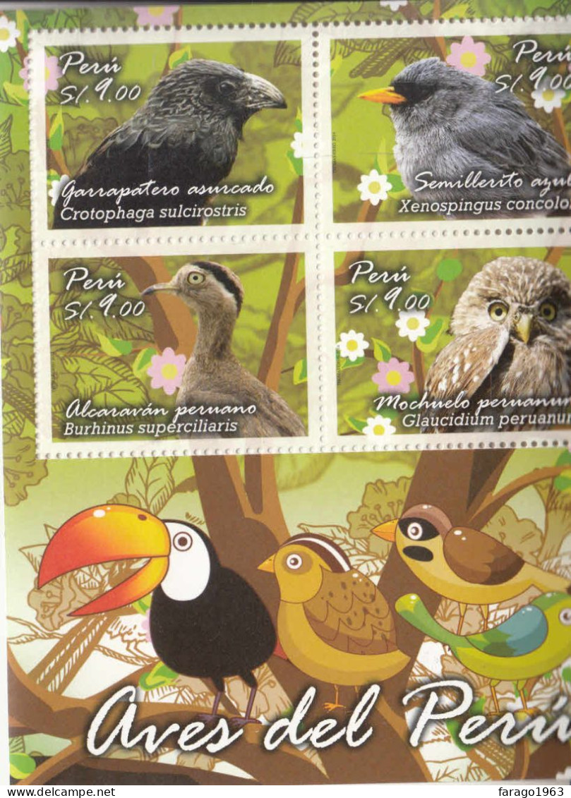 2014 Peru Birds Oiseaux Souvenir Sheet MNH - Peru
