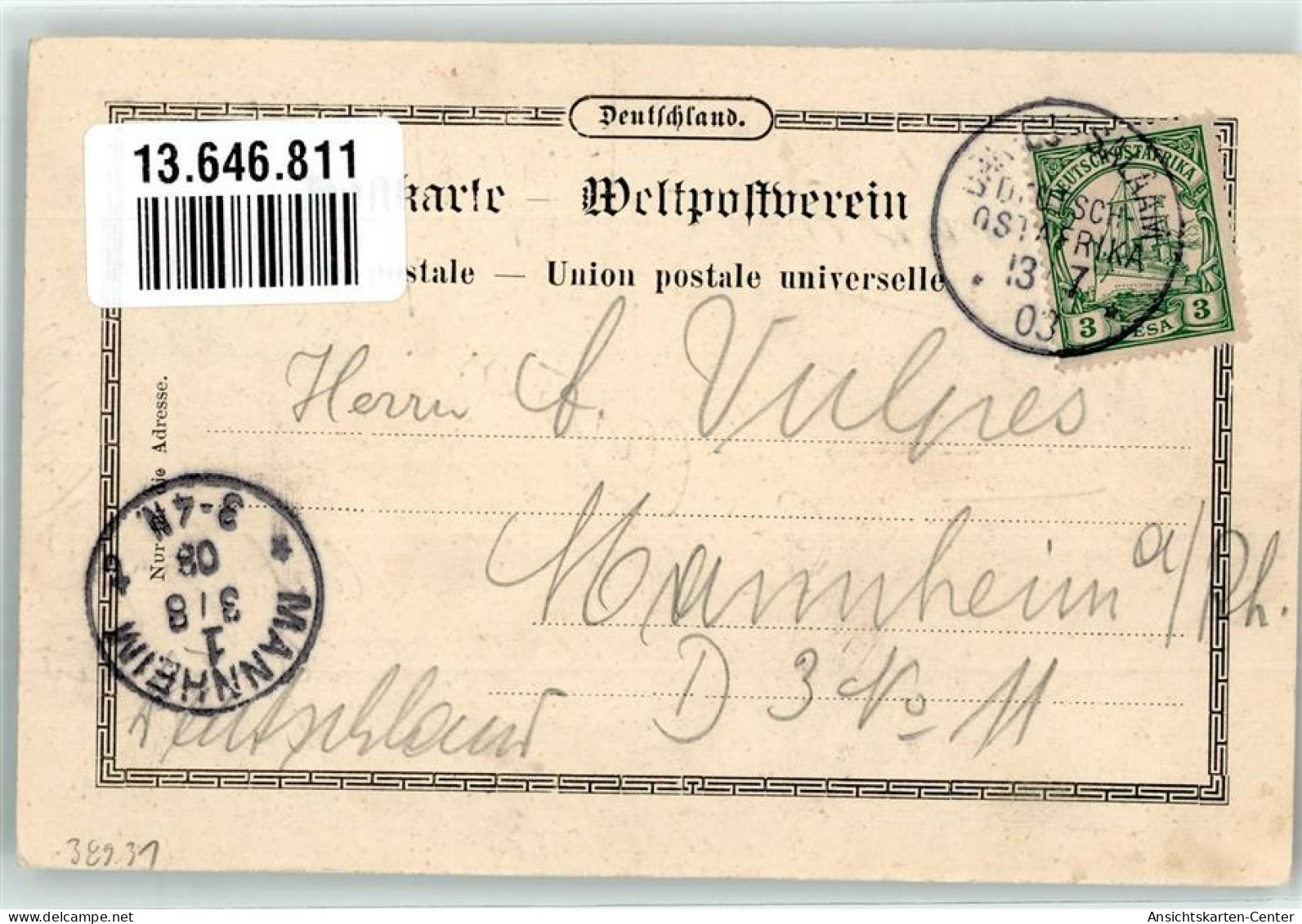 13646811 - Tabora Verlag Vincenti Alte Boma Markthalle - Ehemalige Dt. Kolonien