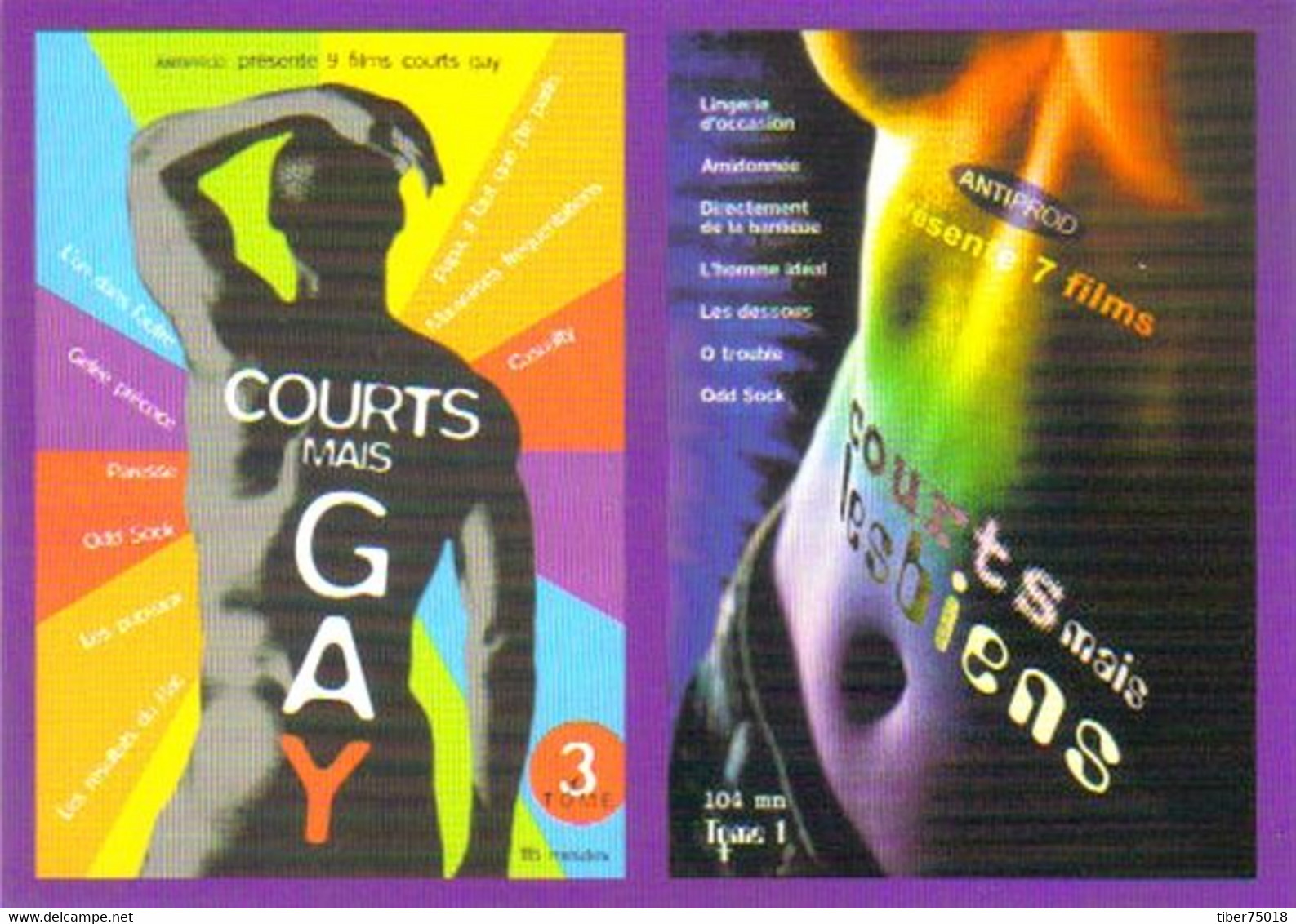 Carte Postale "Cart'Com" (2002) Courts Mais Gay (homme Nu) Courts Mais Lesbiens (femme Nue) (film Cinéma Affiche) - Plakate Auf Karten