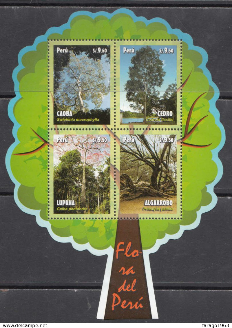 2014 Peru Trees Arbres Souvenir Sheet MNH - Pérou