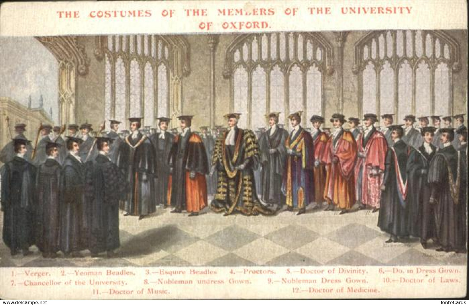 11004444 Oxford Oxfordshire Costumes Of The Members University   - Other & Unclassified