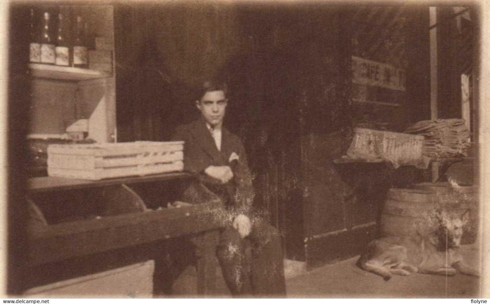 paris - 15ème arrondissement - 5 photos anciennes originale - épicerie Rue Rouelle commerces magasins - 1932 - 8,5x6cm