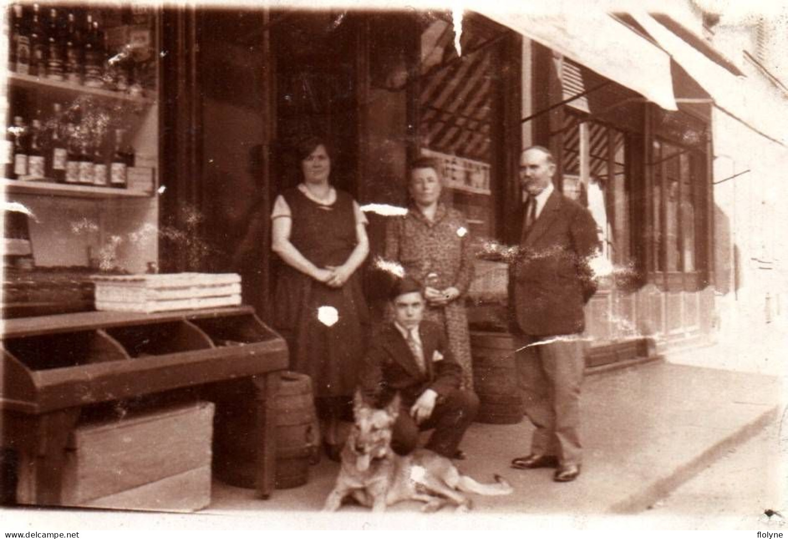 paris - 15ème arrondissement - 5 photos anciennes originale - épicerie Rue Rouelle commerces magasins - 1932 - 8,5x6cm