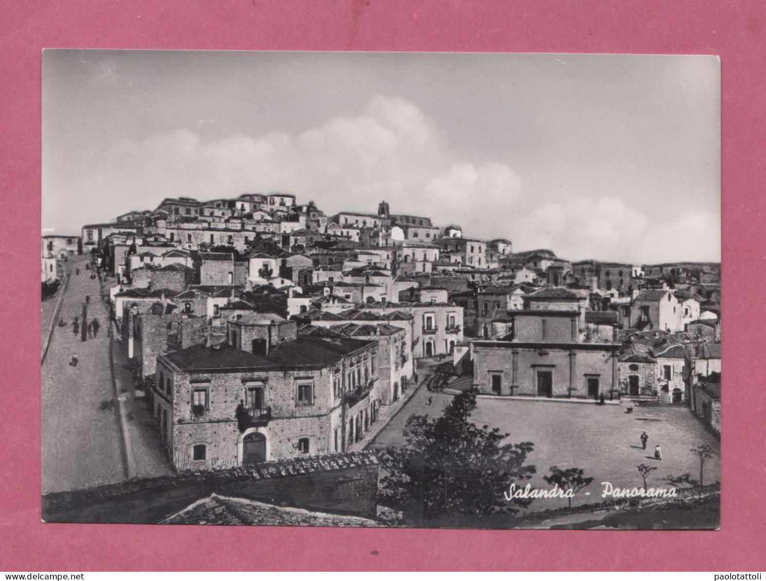 Salandra. Panorama- Standard Size, Divided Back, Ed. F.Stallone N° 5116-48. Cancelled And Mailed To Matera On 2.8.1951- - Other & Unclassified