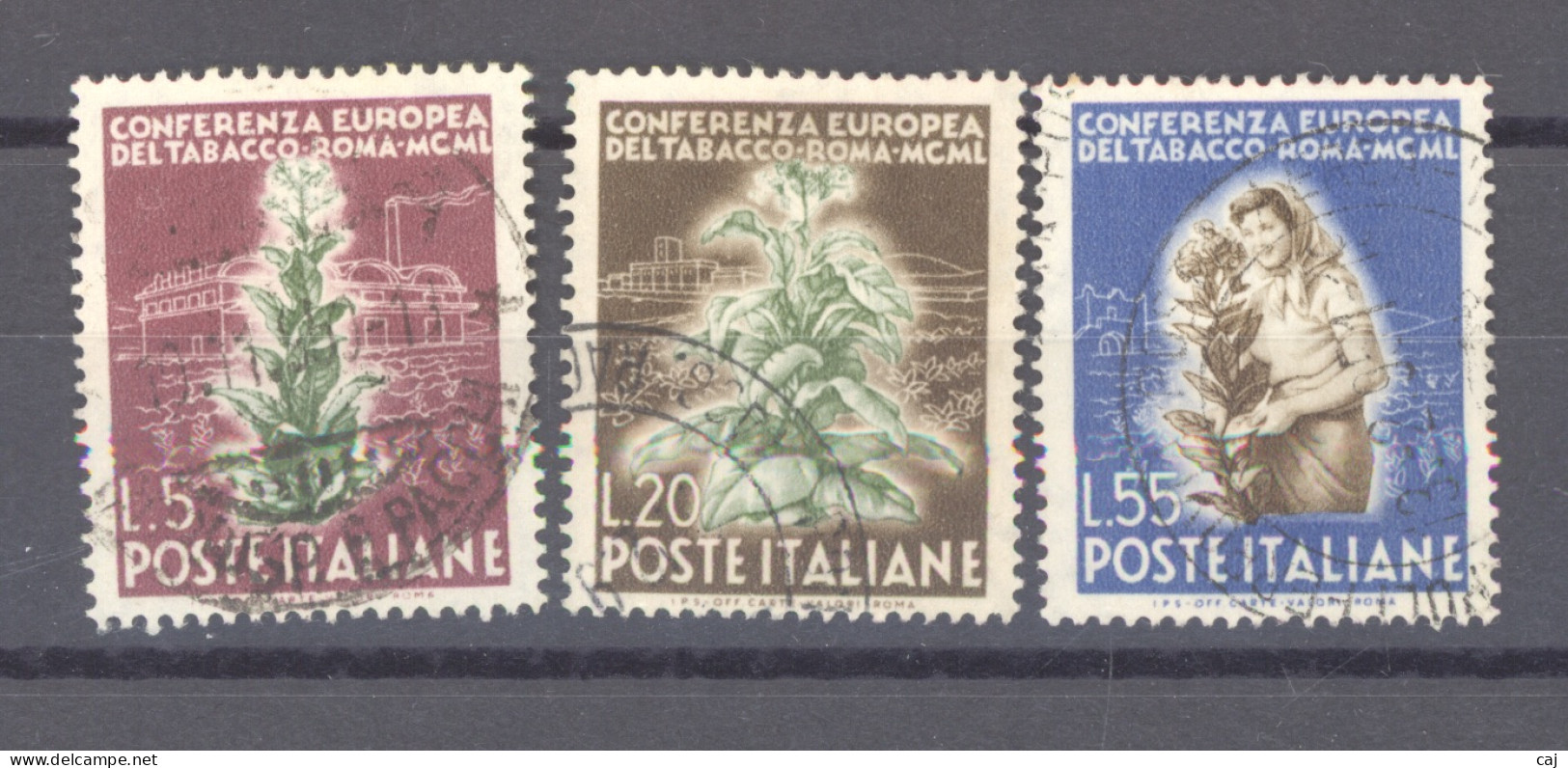 Italie  :  Yv  567-69  (o) - 1946-60: Used