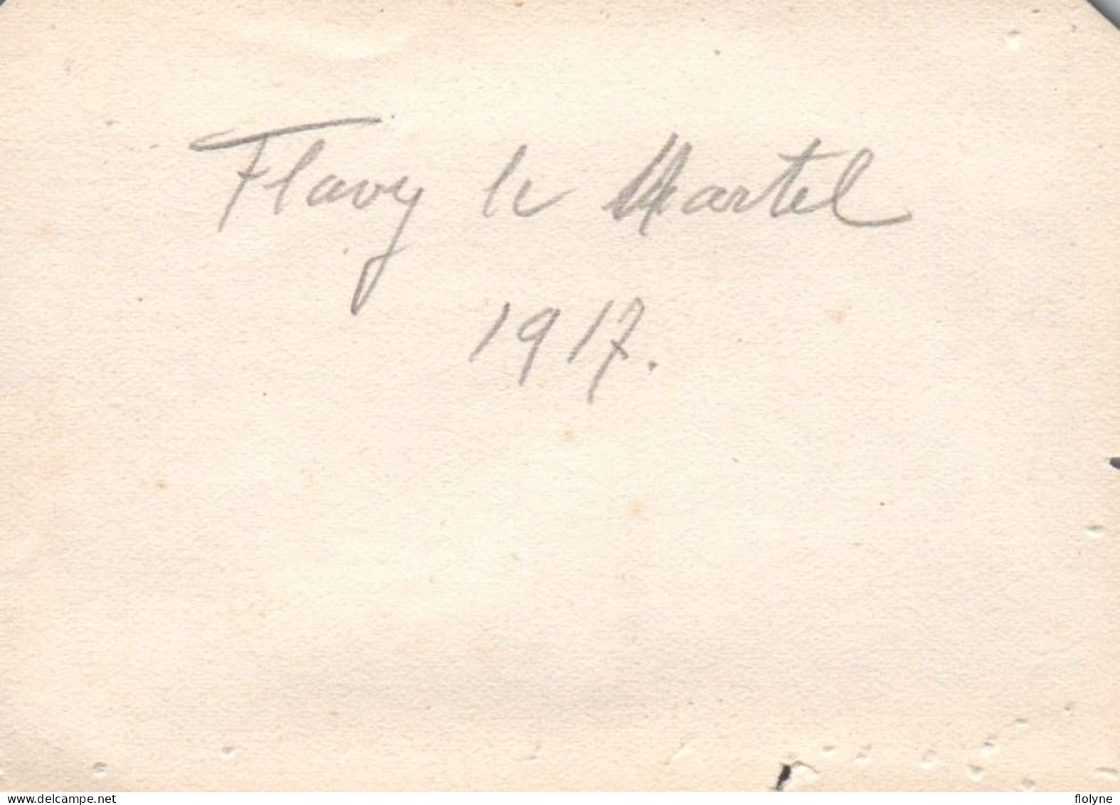 Flavy Le Martel - Photo Ancienne Originale - Une Vue Du Village Bombardé En 1917 - WW1 - 8,5x6cm - Andere & Zonder Classificatie