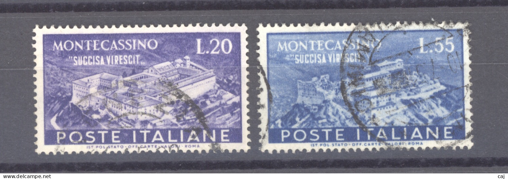 Italie  :  Yv  602-03  (o) - 1946-60: Oblitérés