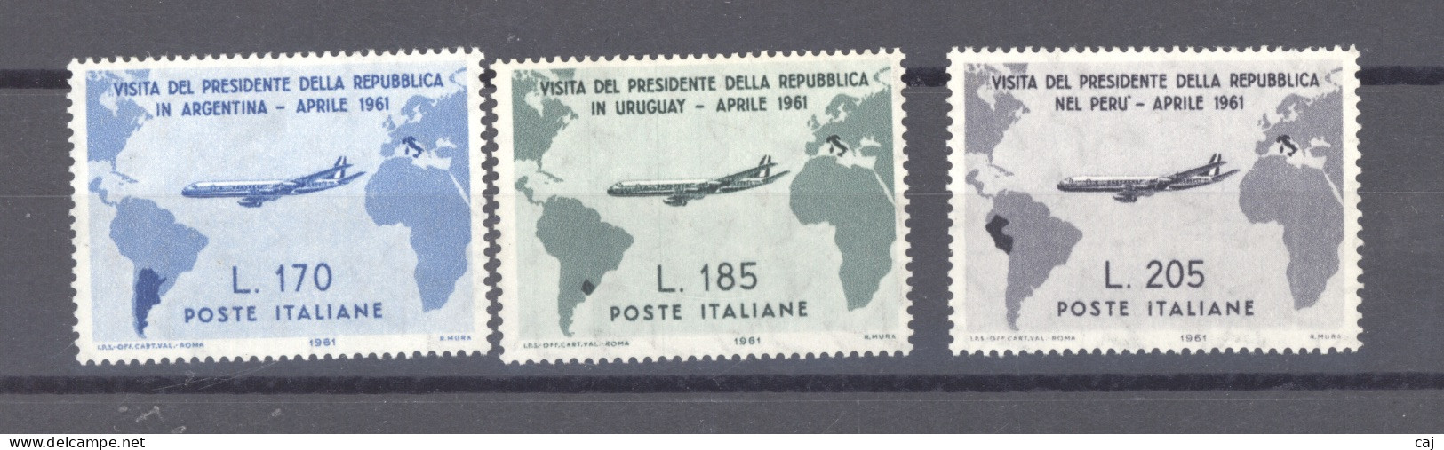 Italie  :  Yv  845-47   ** - 1961-70: Mint/hinged