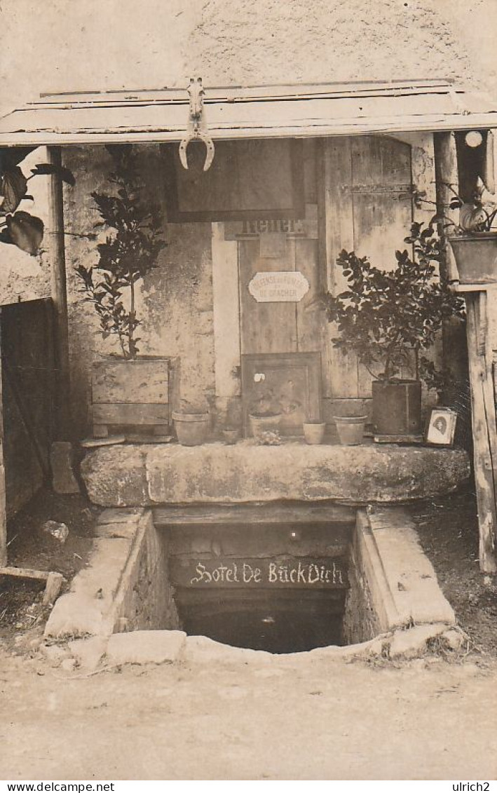 AK Foto Eingang Zu Einem Unterstand - Hotel De Bück Dich - 1915 (69542) - War 1914-18