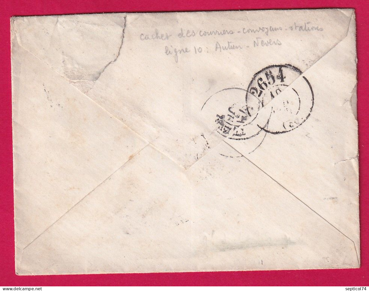 N°78 CONVOYEUR STATION MILLAY NIEVRE POUR TREVOUX AIN RARE INDICE 20 LETTRE - 1877-1920: Semi Modern Period