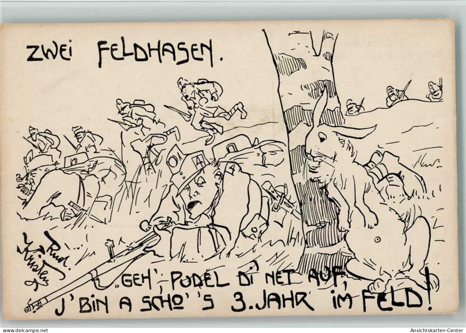 10502611 - Karikatur Militaer Nr. 81 Sign Rud. Kristen - - Humoristiques