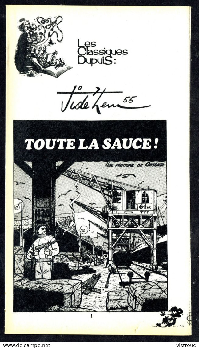 "GINGER: Toute La Sauce !" De JIDéHEM - Supplément à Spirou - Classiques DUPUIS - 1976. - Spirou Magazine