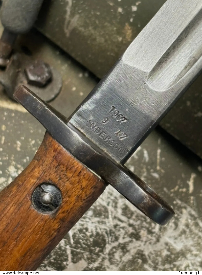 WW1 & WW2 British Patt.1907 Sword Bayonet & Scabbard - Unit Marked - 6th Londons - Knives/Swords