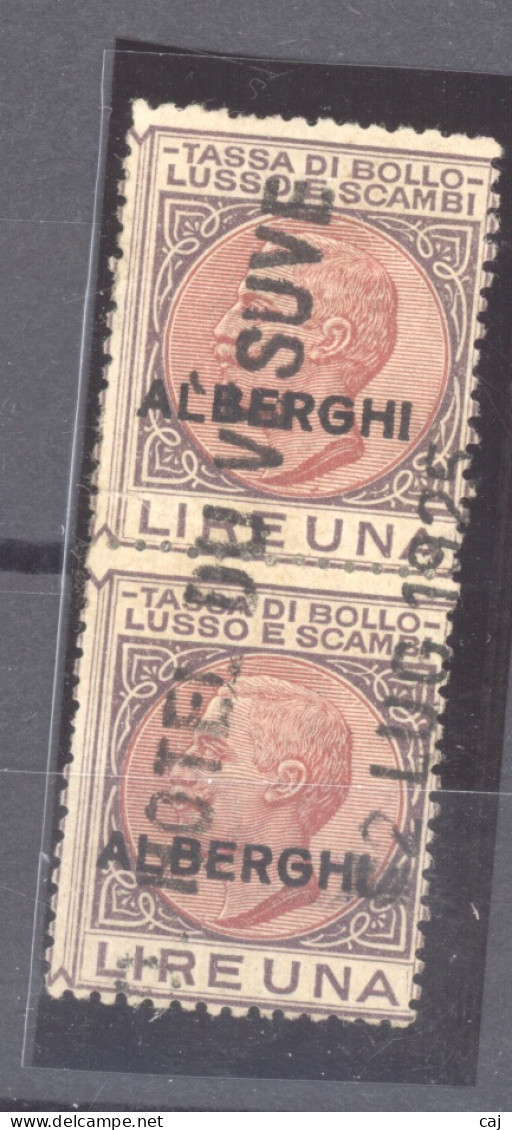 Italie  -  Fiscaux  :  Alberghi  Hôtel Du Vésuve 2x 1 Lire - Revenue Stamps