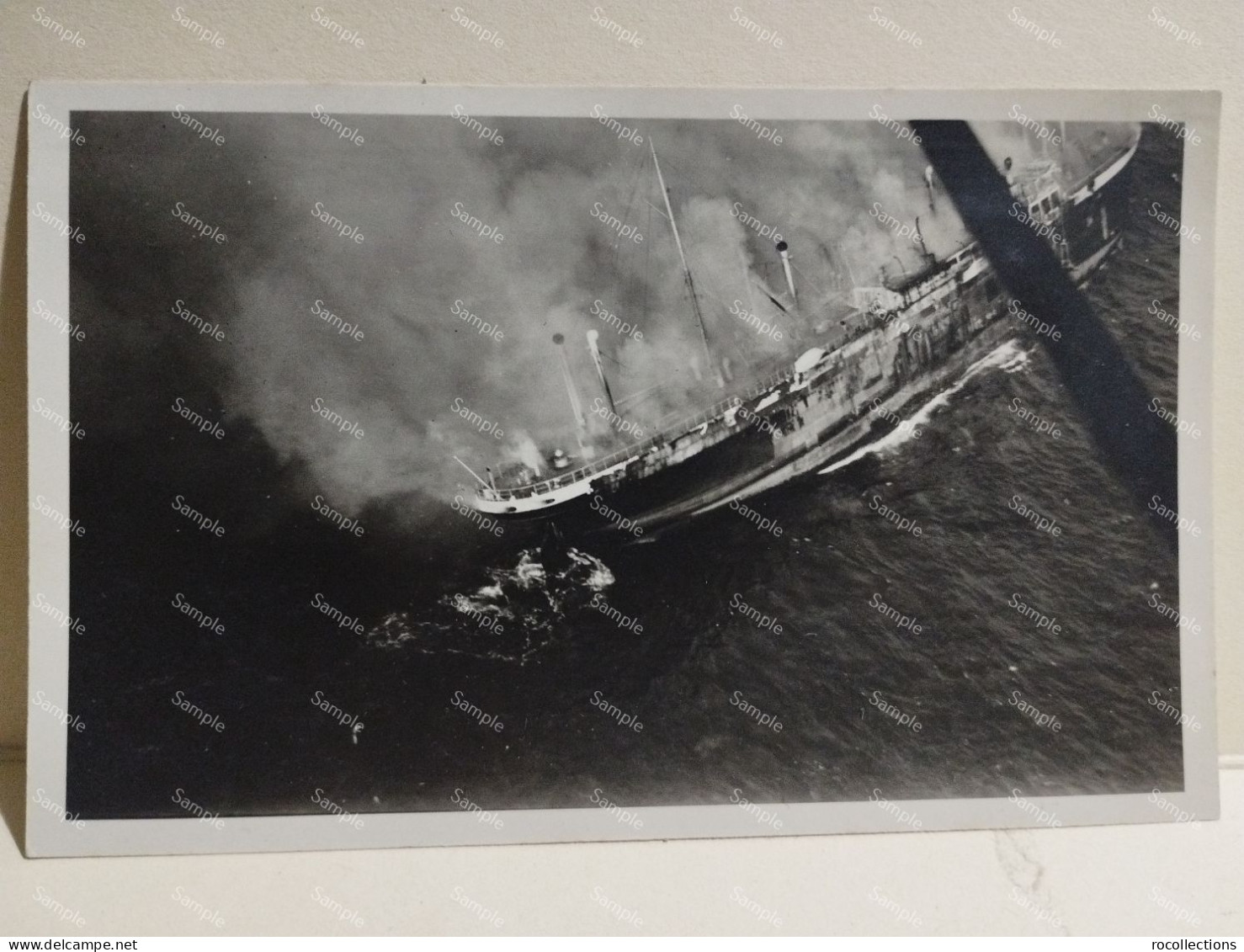 World War Guerra Self-fire Of The Italian Motonave Steamship FELLA To Avoid Seizure Puntarenas Costa Rica 1941. - War 1939-45