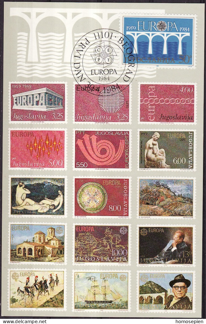 Europa CEPT 1984 Yougoslavie - Jugoslawien - Yugoslavia CM Y&T N°1926 - Michel N°MK2047 - 50d EUROPA - 1984