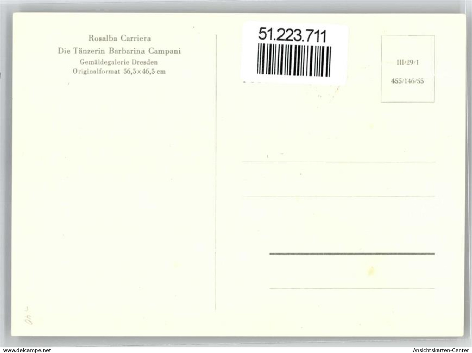 51223711 - Rosalba Carriera Die Taenzerin Barbarina Campani - Autres & Non Classés