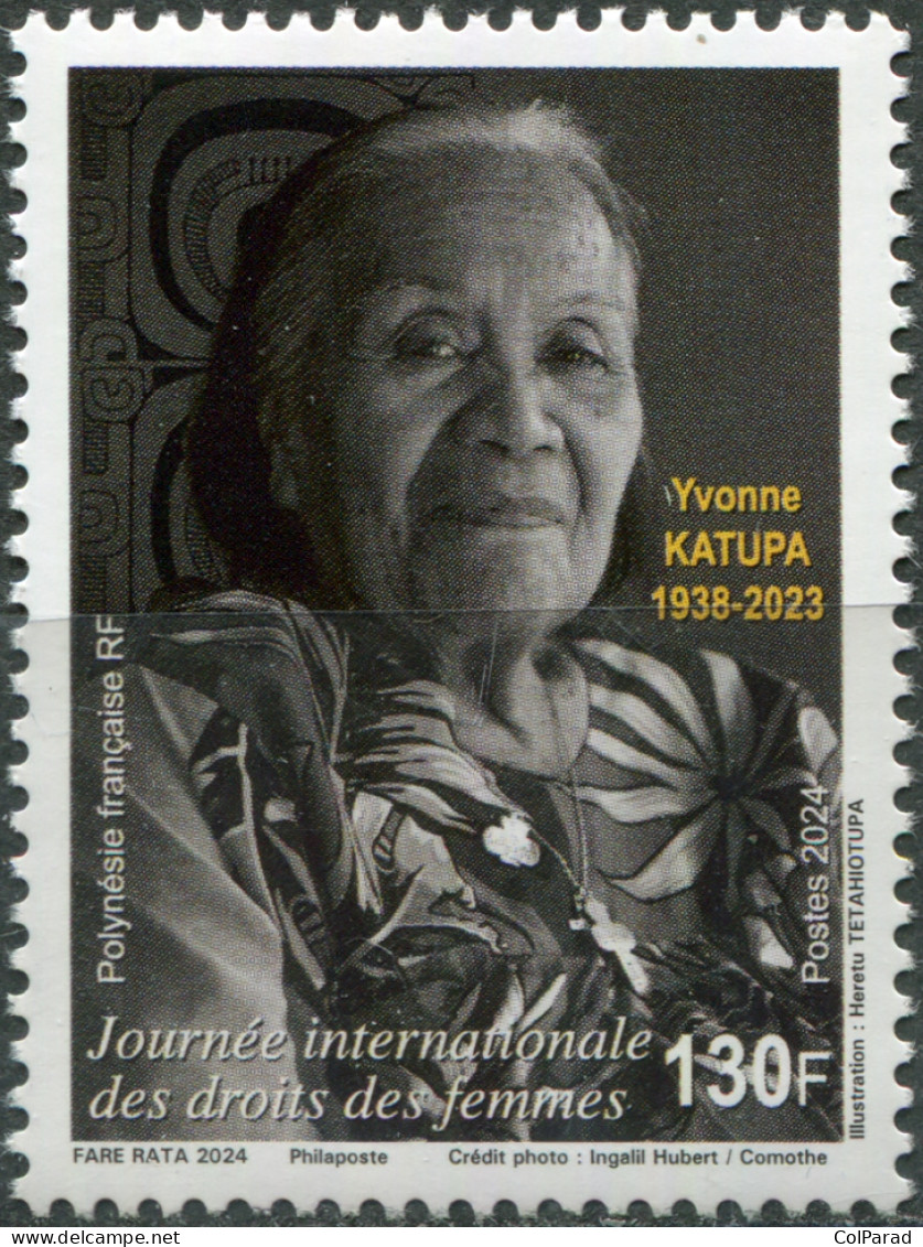 FRENCH POLYNESIA - 2024 - STAMP MNH ** - Yvonne Katupa, Restauranteur - Unused Stamps