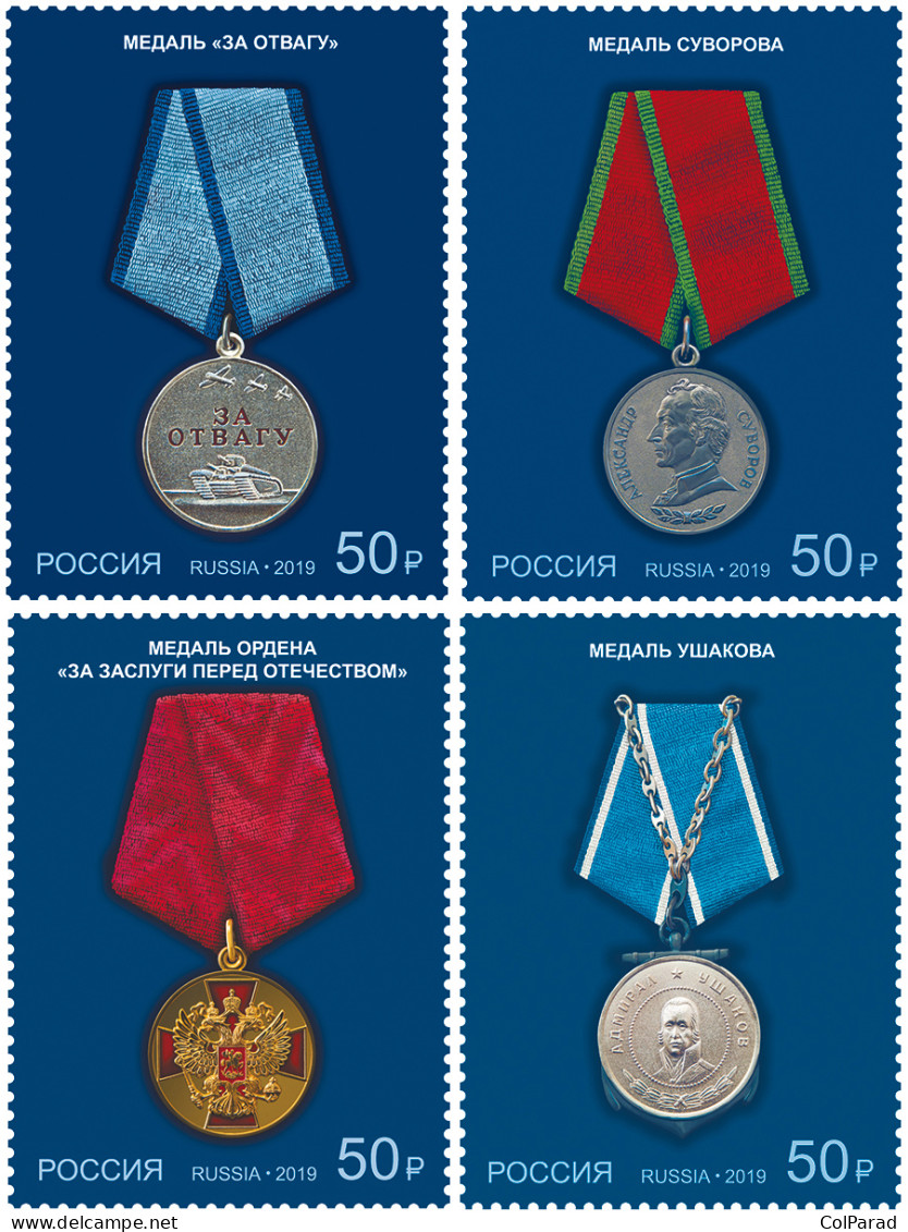 RUSSIA - 2019 - SET MNH ** - State Awards Of The Russian Federation. Medals - Unused Stamps