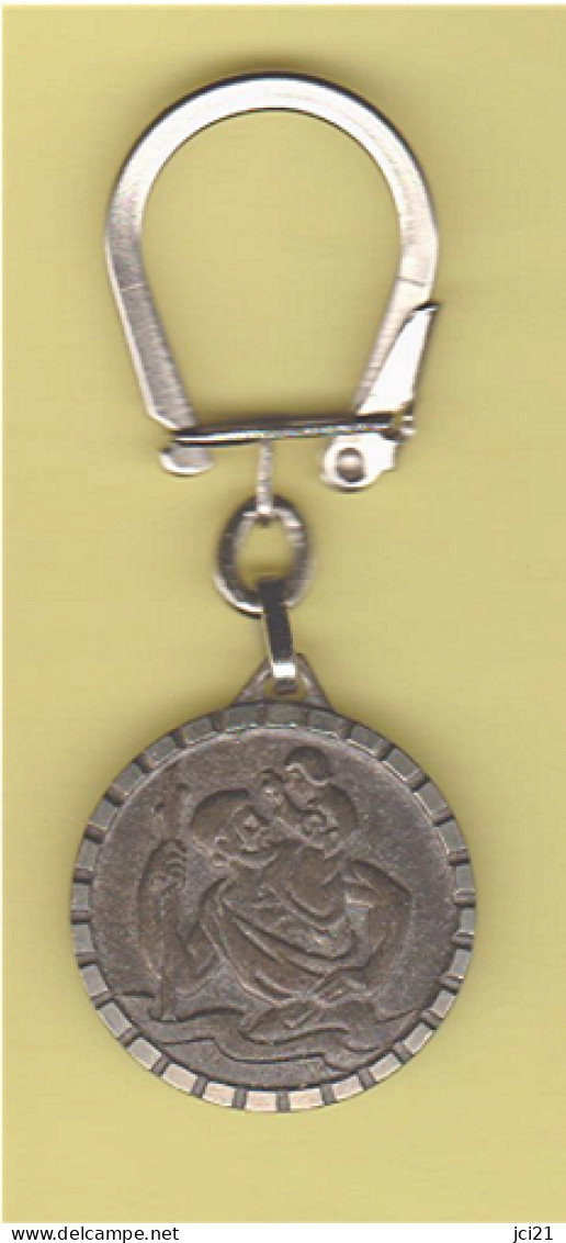 Médaille Saint Christophe Montée En Porte Clés _D215 - Porte-clefs