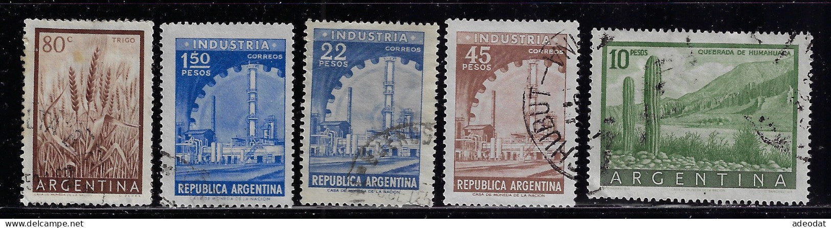 ARGENTINA  1954  SCOTT #634,636,640,824,.. USED - Gebraucht