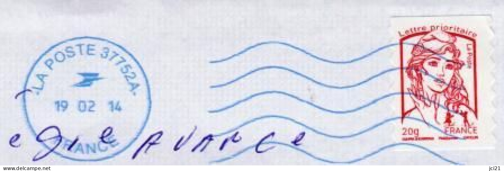 Marianne De La Jeunesse " Néopost Bleu 37752A Du 19.02.2014 Couronne Fermée (1483)_N452 - Mechanical Postmarks (Advertisement)
