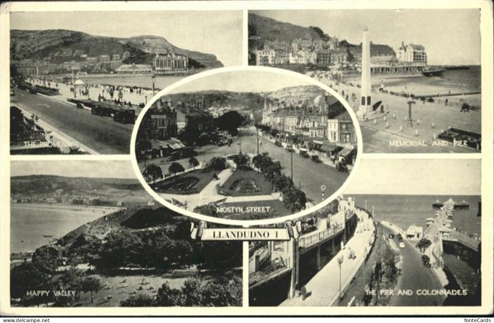 11003744 Llandudno Wales Memorial Pier Happy Valley Colonnades Mostyn Street Con - Other & Unclassified