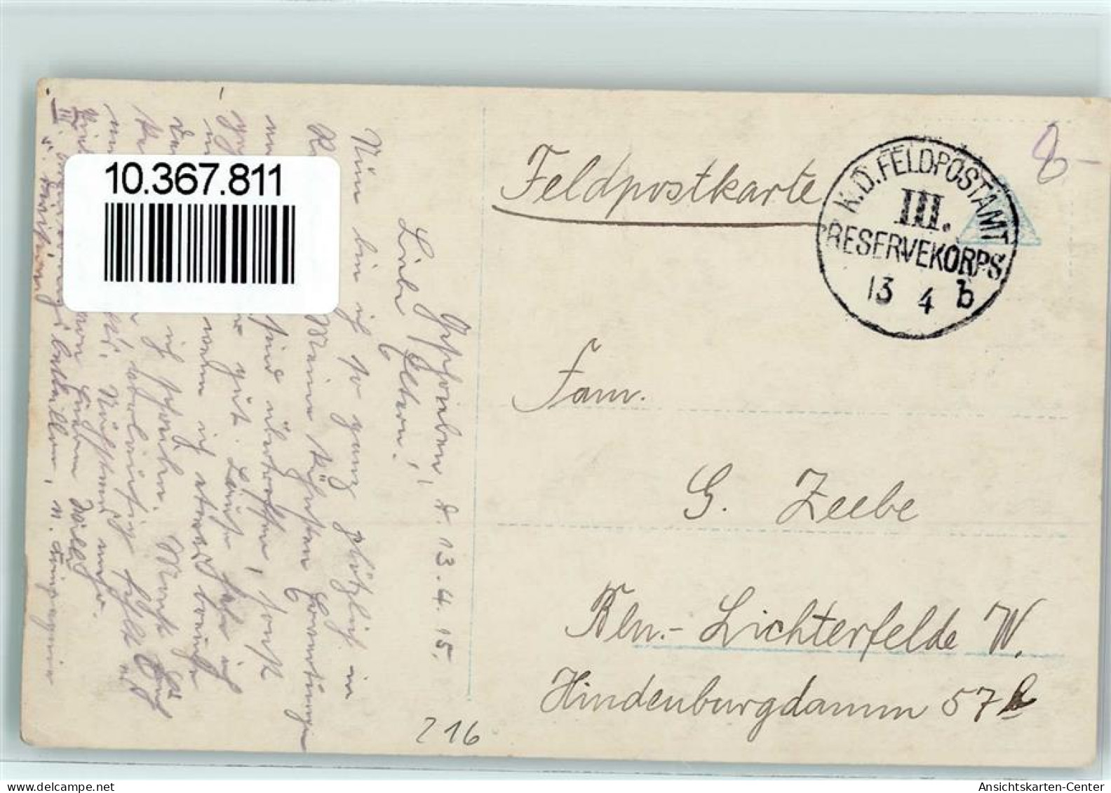 10367811 - Der Alte Im Sachsenwald Verlag NPG 4994 - Hommes Politiques & Militaires