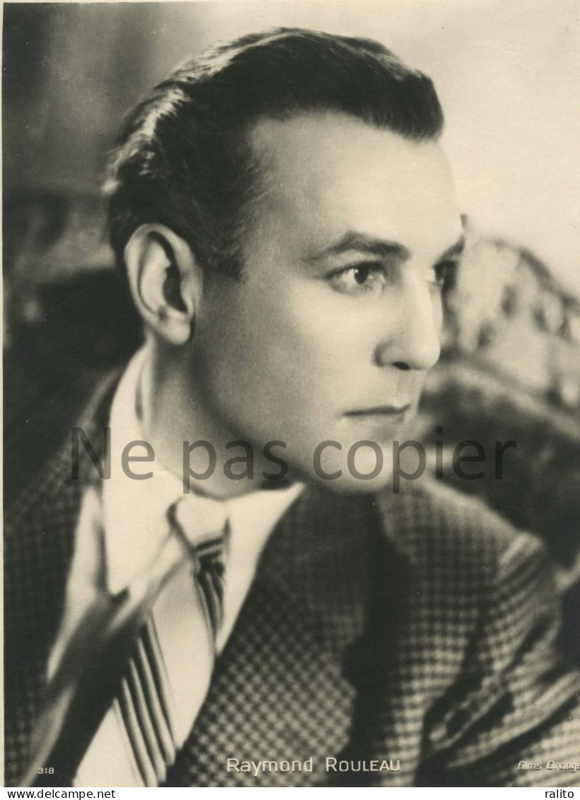 RAYMOND ROULEAU Vers 1930 Tirage 22 X 16 Cm Cinéma Film Comédien Réalisateur - Famous People