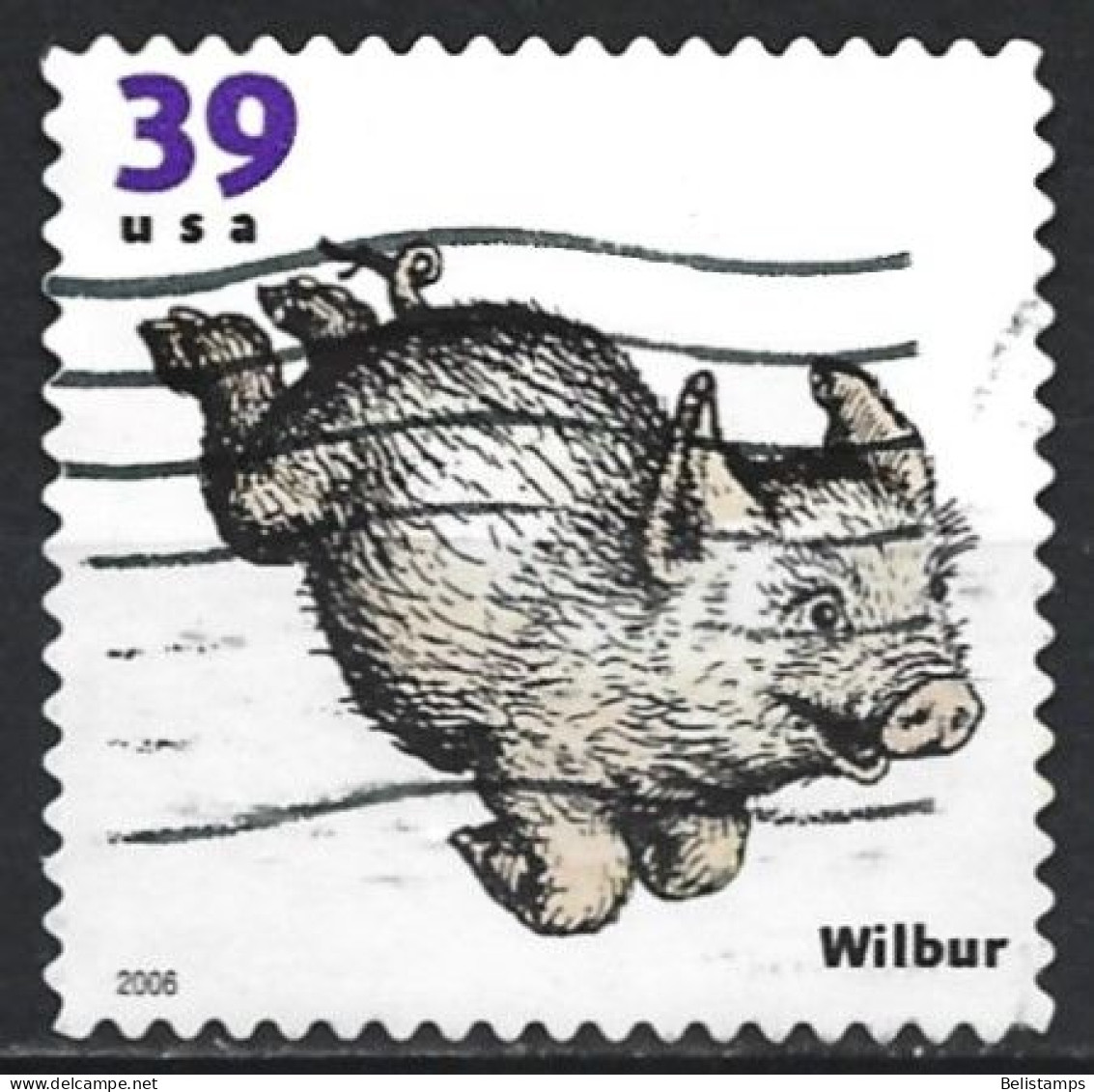 United States 2006. Scott #3988 (U) Children's Book Animal, Wilbur - Used Stamps