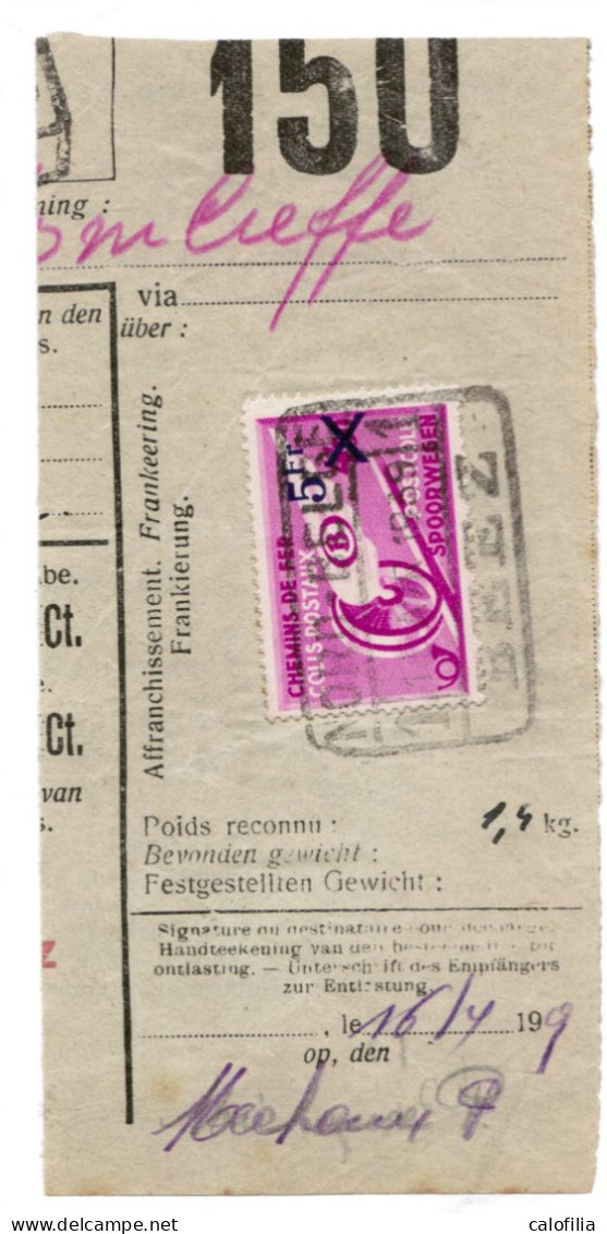 Fragment Bulletin D'expedition, Obliterations Centrale Nettes, BEEZ (NORD BELGE) - Used