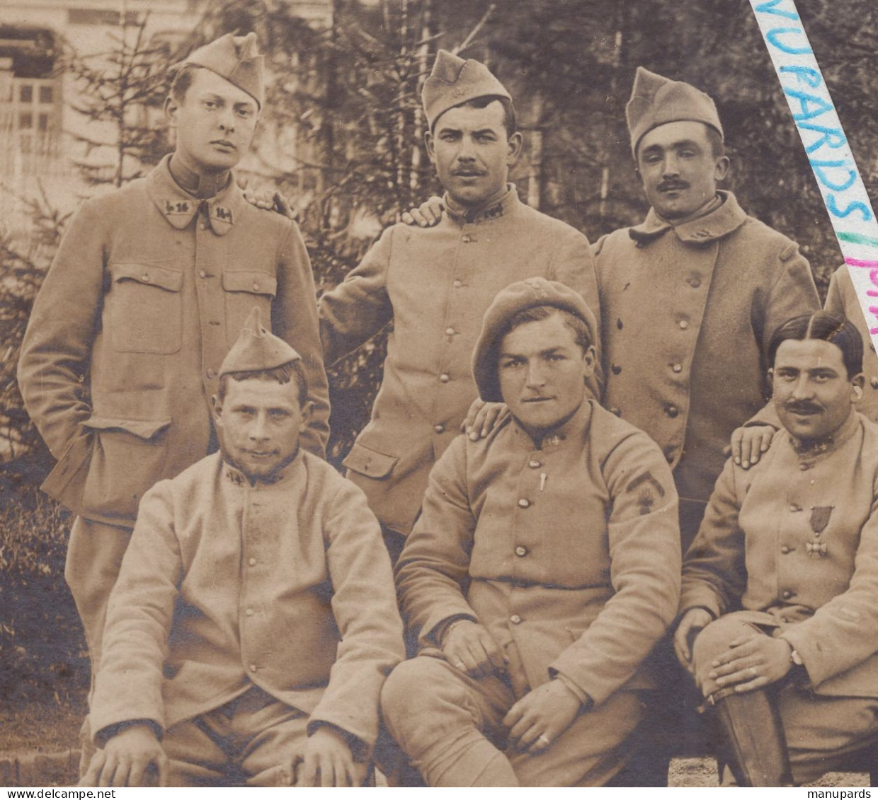 1916 - 1919 / CARTE PHOTO / 14e RI ( TOULOUSE ) / 14e REGIMENT D'INFANTERIE / POILUS / 1914 - 1918 - Krieg, Militär