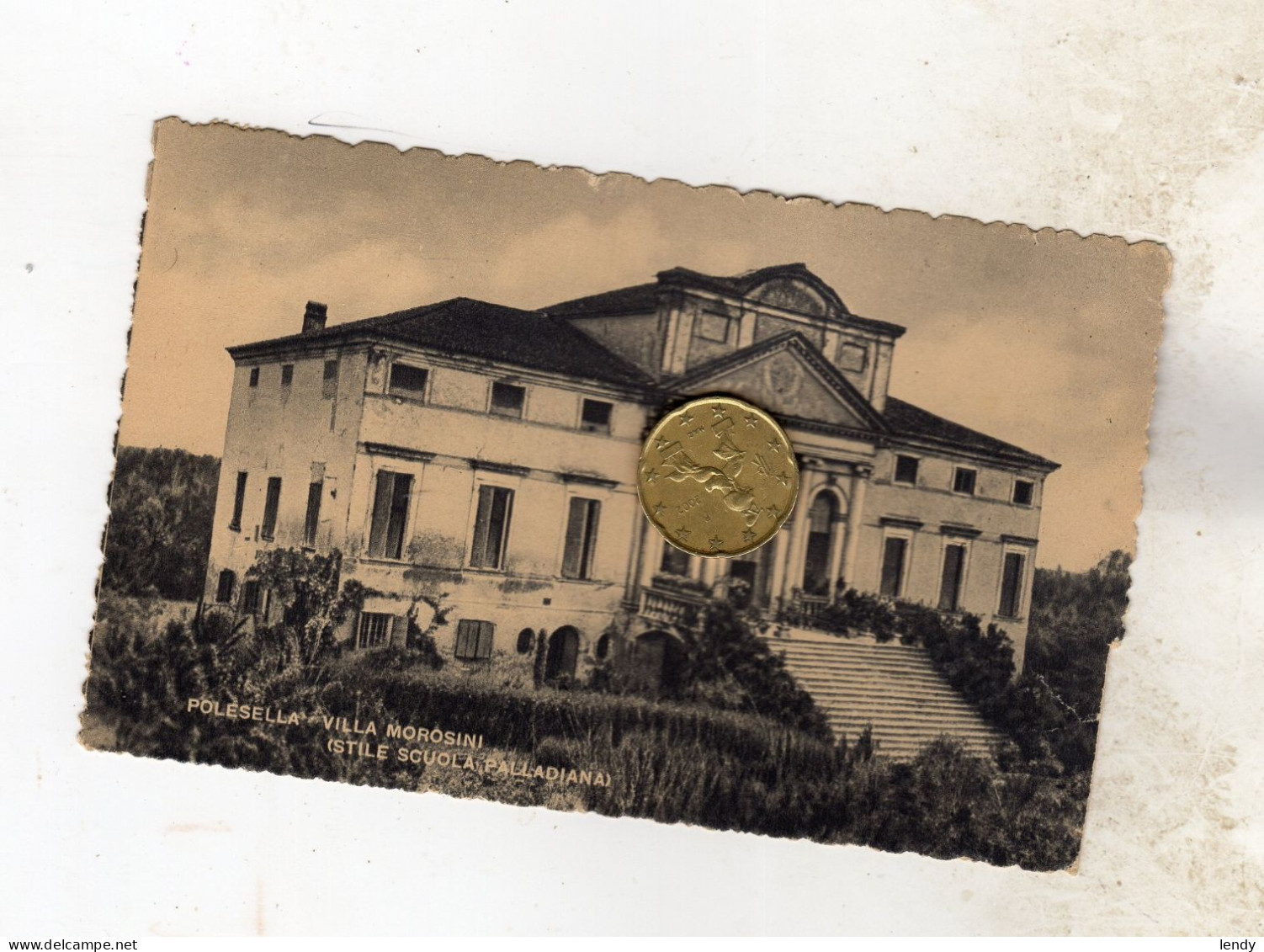 POLESINE POLESELLA   VILLA  MOROSINI PALLADIANA Rovigo Viaggiata 1955  Piccola - Rovigo