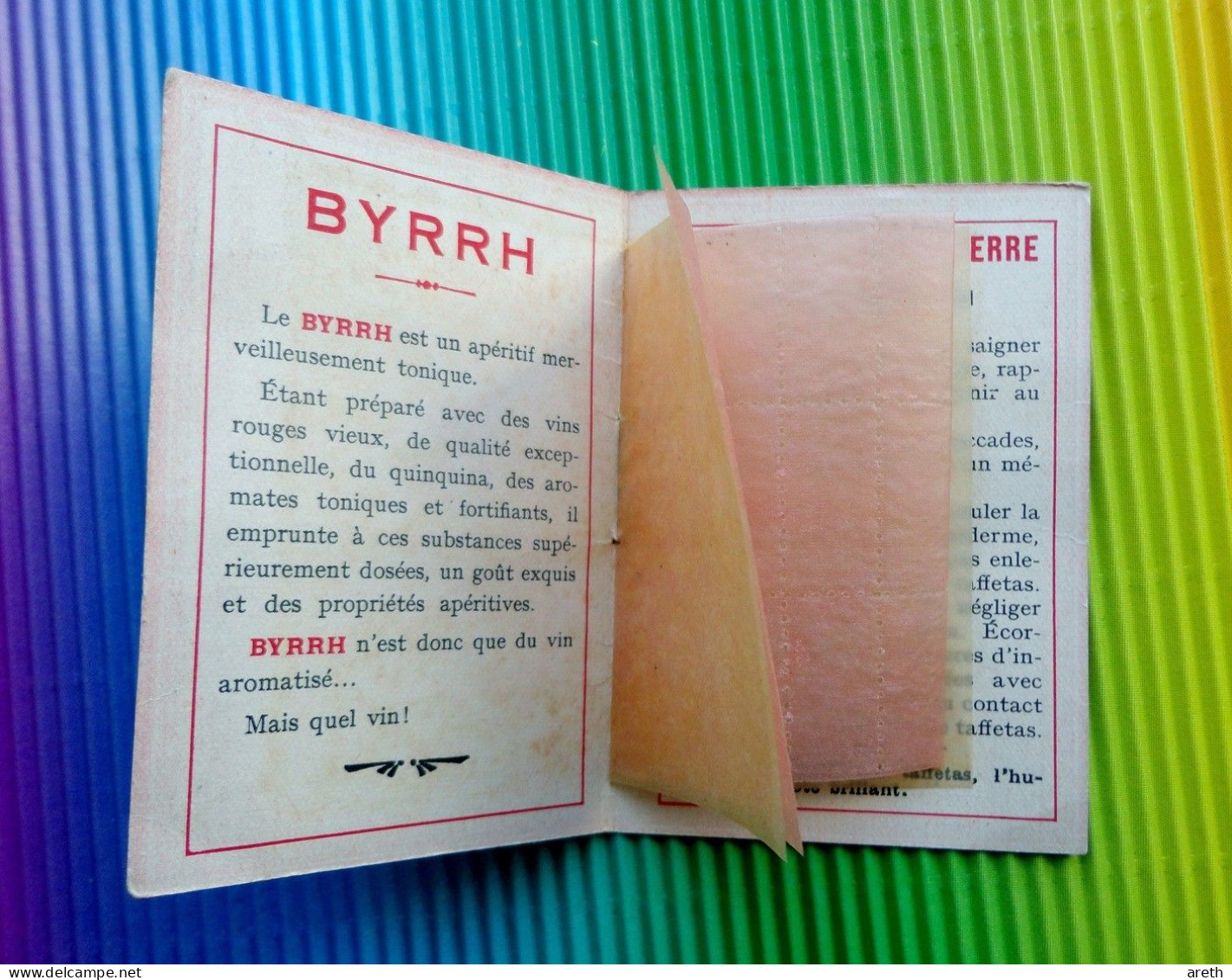 Carnet De Taffetas D'Angleterre - Publicité BYRRH , Vin Tonique - Publicités