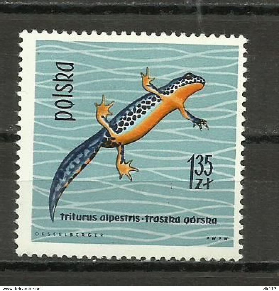 POLAND  1963 - REPTILES & AMPHIBIANS, MH - Unused Stamps