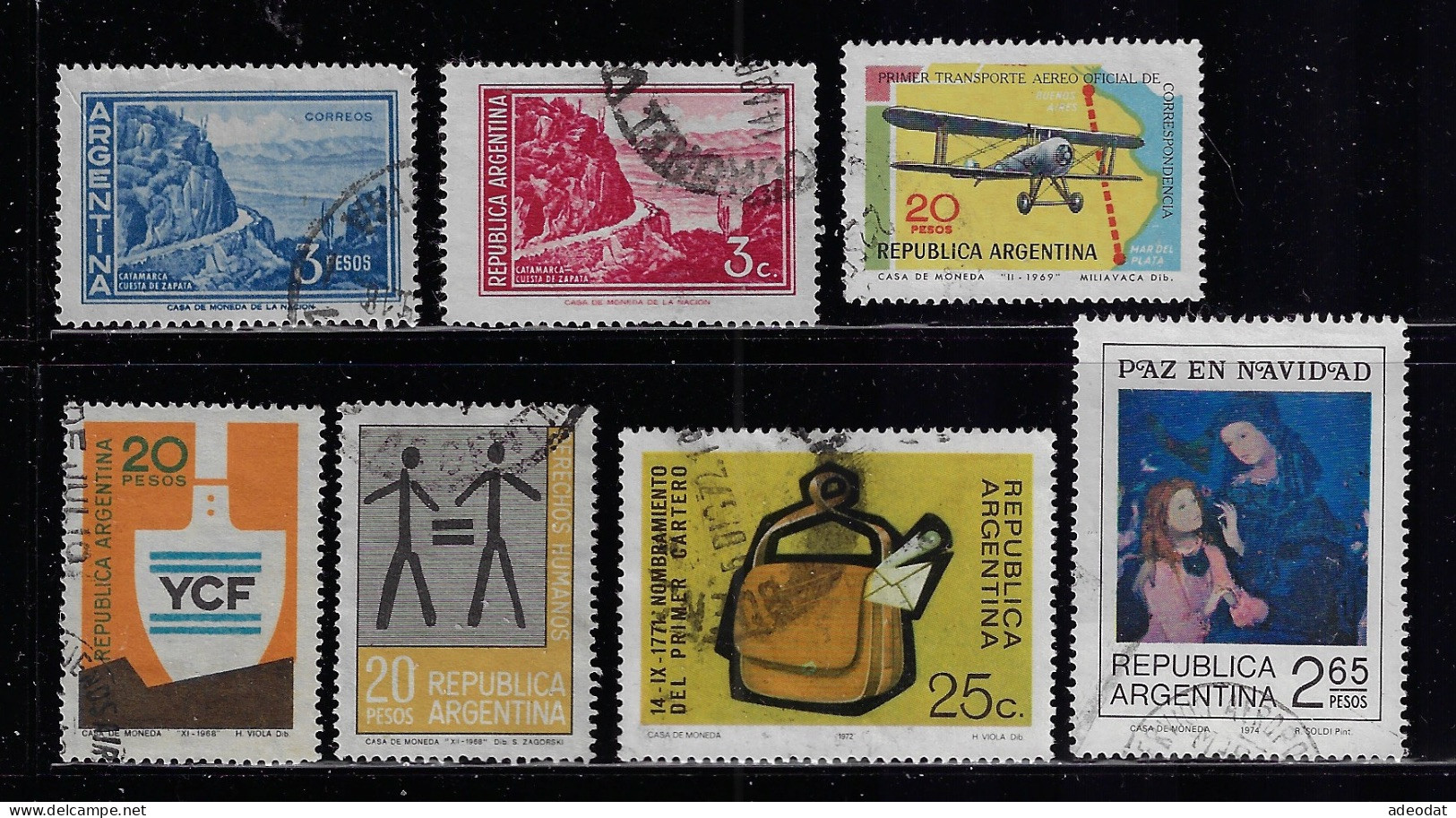 ARGENTINA  1968,1972  SCOTT #872,895,903,972,1054,...  USED - Used Stamps