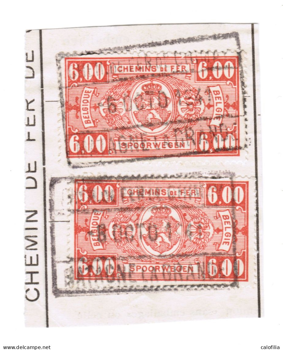 Fragment Bulletin D'expedition, Obliterations Centrale Nettes, MATAGNE LA GRANDE (CHEMIN DE FER DE CHIMAY), RARE - Used