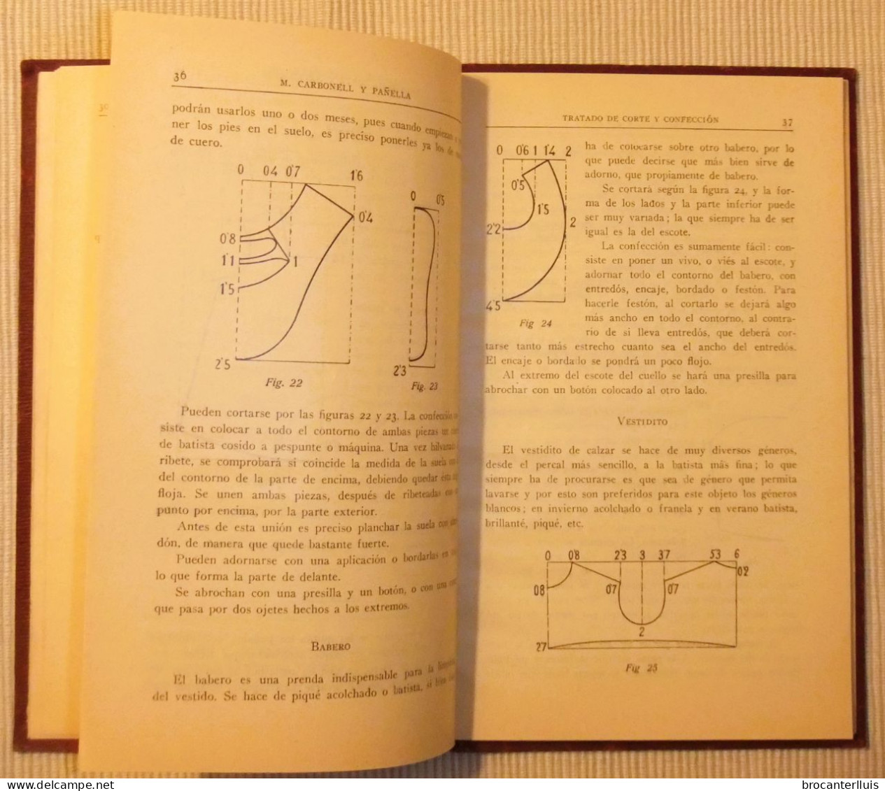 TRATADO DE CORTE Y CONFECCIÓN, MERCEDES CARBONELL 1923 - Sciences Manuelles