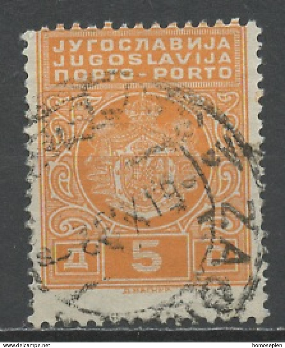 Yougoslavie - Jugoslawien - Yugoslavia Taxe 1931 Y&T N°T81B- Michel N°P(?) (o) - 5d Armoirie - Timbres-taxe