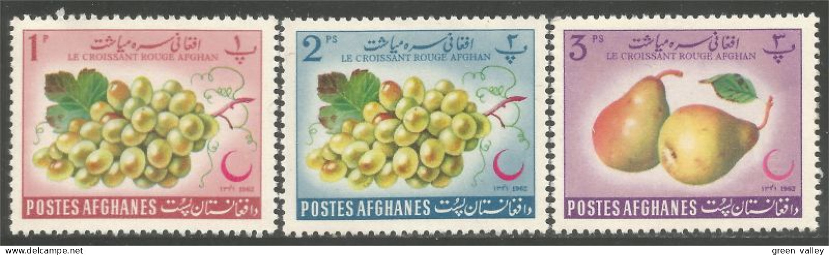 FR-3a Afghanistan Fruits Raisin Grape Wine Wein Traube Poire Pear Birne Pera Peer MH * Neuf CH - Fruits