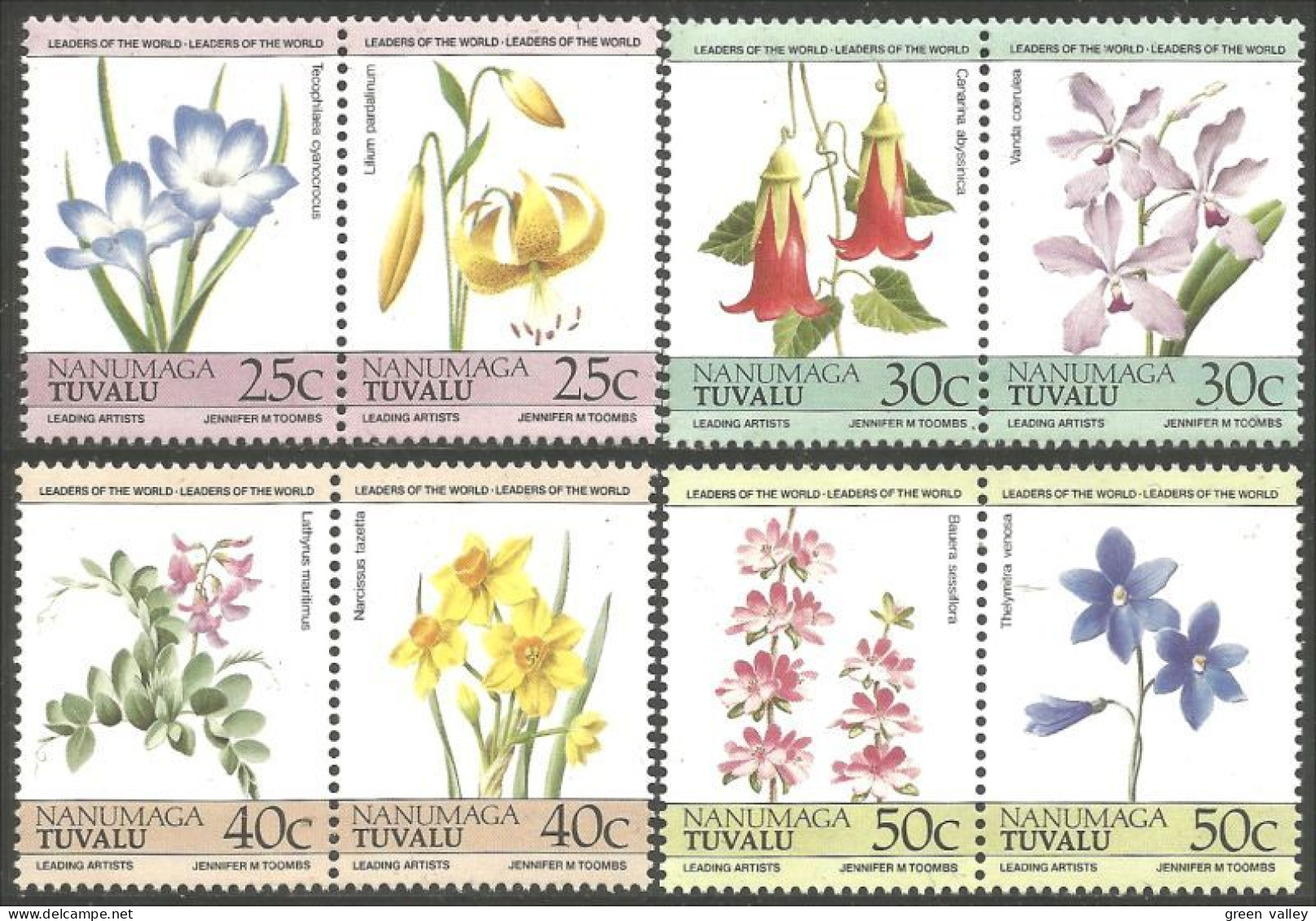 FL-88b Nanumaga Tuvalu Fleurs Flowers Blume Orchidées Orchids Orkid MNH ** Neuf SC - Orchidées