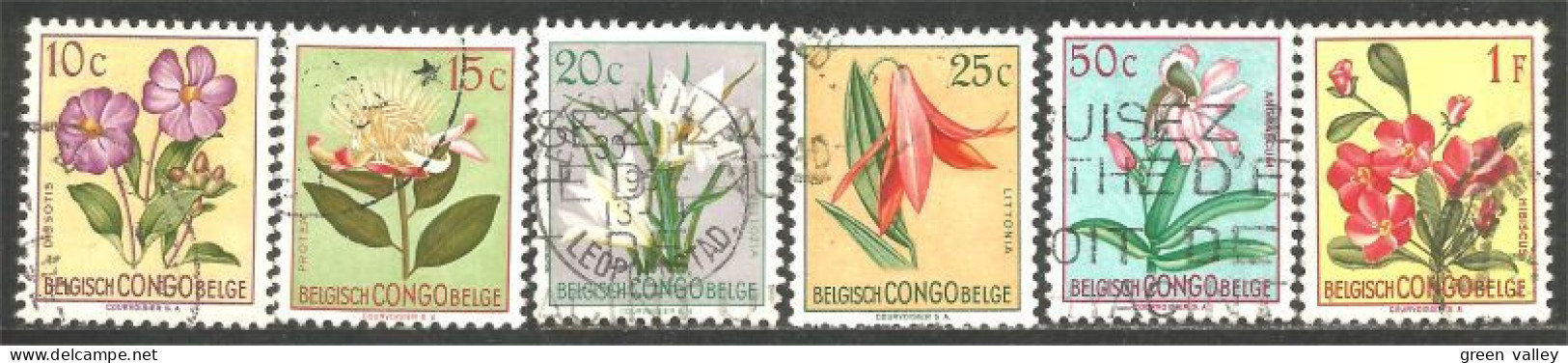 FL-83 Congo Belge Fleurs Flowers 10c Au 1F - Sonstige & Ohne Zuordnung