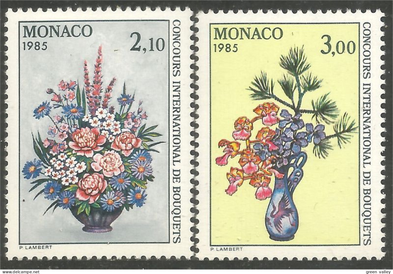 FL-75b Monaco Bouquet Orchidée Orchid Orkid Pin Pine MNH ** Neuf SC - Other & Unclassified