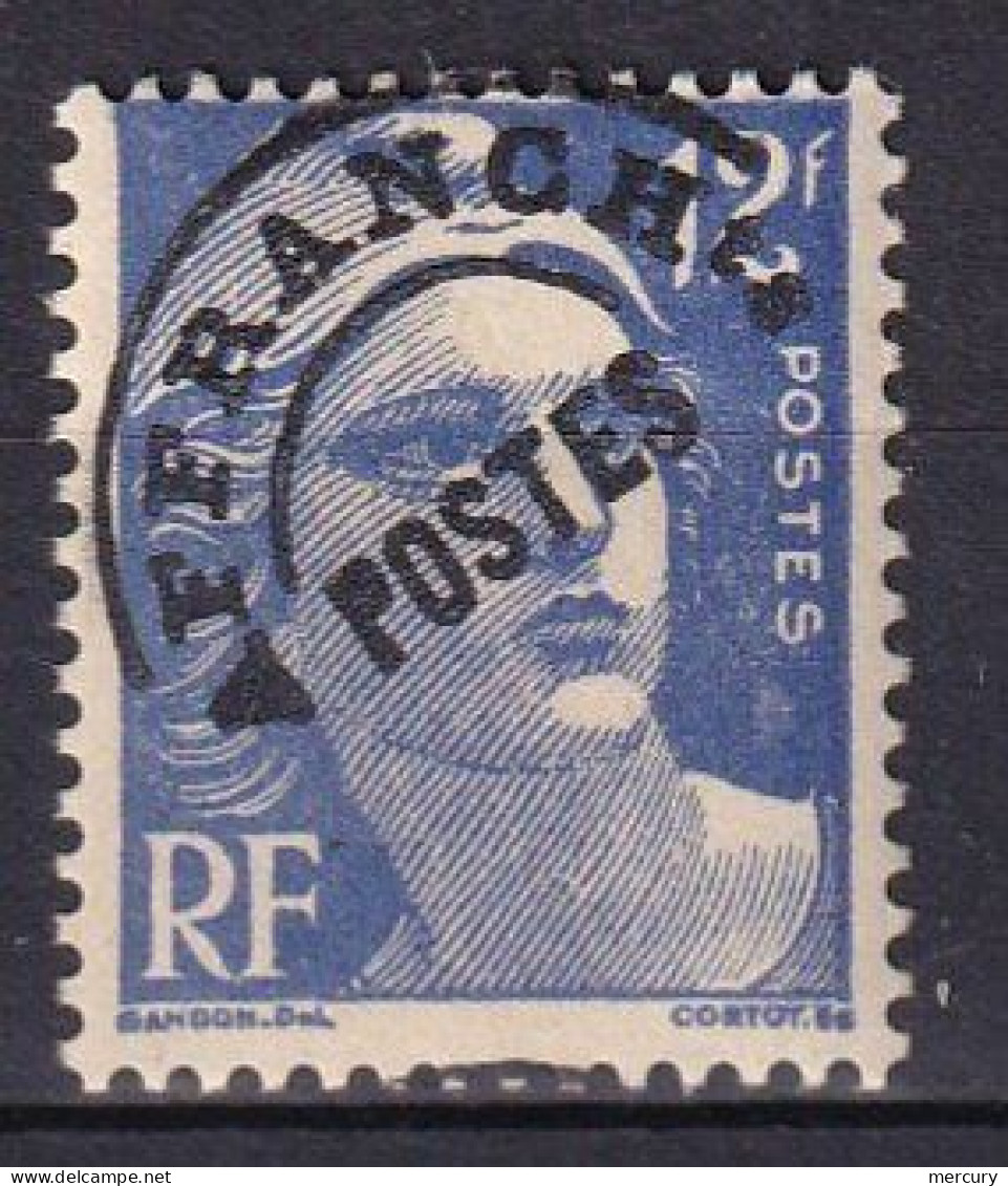 FRANCE - Gandon - 12 F. Outremer Avec "P" De POSTES Obstrué - 1893-1947