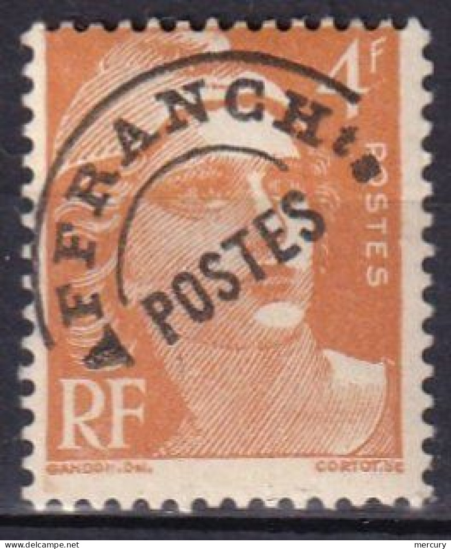 FRANCE - Gandon - 4 F. Orange Avec A Obstrué - 1893-1947